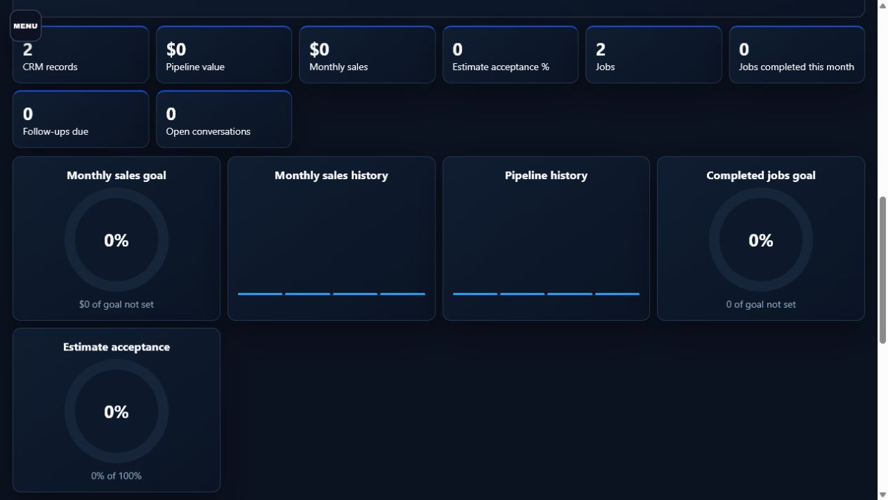Live SiteMark production and company dashboard